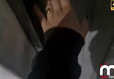 While husband washes car, I meet young guy for bathroom encounter