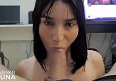 só consigo gozar dando o cuzinho, moaning as he pounds my ass deep