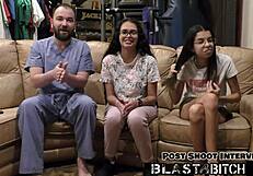 stepsister aria nicole gets bent over for doggystyle blowjob face fucking in nurse roleplay pov