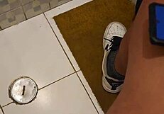 Caught masturbating with friend's mom's thong, she swallows my cum passionately