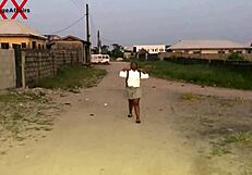 Ghana Street Boy Teaches School Girl Dick Class