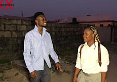 Ghana Street Boy Teaches School Girl Dick Class