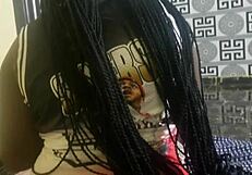 Teen shows off her ass with farts