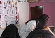 Unexpected erection surprises nurse during hospital foreplay and rough fucking