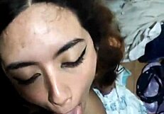 Amateur Eighteen Year Old Gets Facial Cumshot