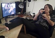 Clothed black satin dress French slut in lingerie corset doggystyle fuck with blowjob pussy licking POV dirty talk rimming