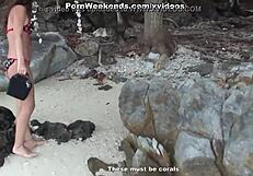 Wild beach sex action