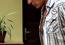 Hey, watch this hot brunette slut in part five