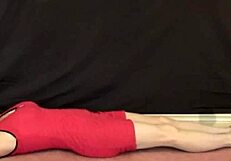 Pink Front Zipper Minidress On Floor With Face Mask