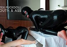 Does the latex fuckdoll suck big dick before ass fucking?