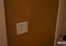 Petite Mature Brunette Julia Gives Wet Blowjob And Masturbates