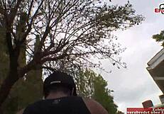 blonde milf with natural tits craves big black cock for intense ass cumshot pleasure