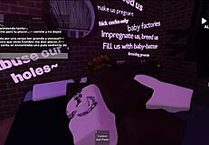 Intense session with roblox bbc lover