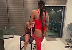 Kash Omera Straps And Eats Girlfriend's Pussy While Sub Records