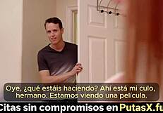 Horny brother enters bestie's teen pussy