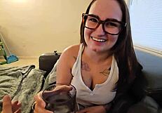 Nerdy step sister Bunny Fae gets dirty with Danny Dirt during house sitting