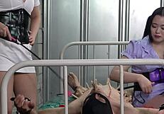 japanese women train the masochists nipple and cbt