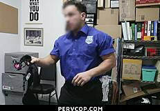 teen hides goods in bra gets punished by pervcop