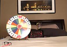 emily's heart races spinning the wheel of fortune naked