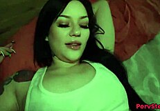 Big booty stepsis neveah snow rides stepbro's cock at night, can you believe it?