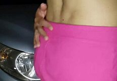 Amanda Got Horny And Spread Her Pussy In The Garage!