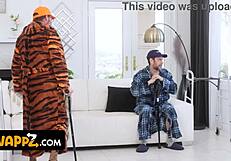 Grumpy old men swap step-granddaughters, winning with their dicks