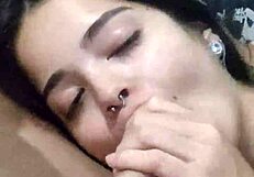 i share how my submissive wife debora prado gives sloppy deepthroat blowjobs every night before bed