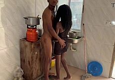 pussy squirt in the kitchen during fucking