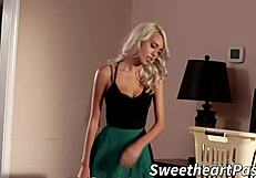 older babe vs tiny teen strap-on