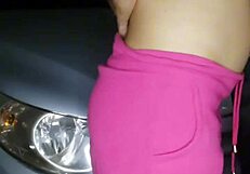 Amanda Got Horny And Spread Her Pussy In The Garage!