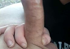 Blowjob at the lake with twonymphos sucking cock sloppy and wet