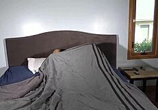 she's home alone, preparing for intense poundtown action