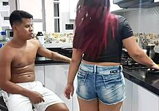 My Girlfriend Sucks My Cock In The Kitchen