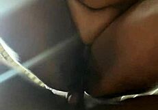 Big ass ebony bounces on big black dick!