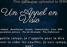 un appel en visio with french audio instructions