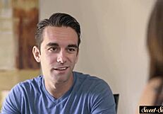 Stepsister doggystyled and sprayed with cum