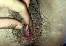 Is her pussy soaking wet with flowing juices?