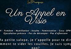 un appel en visio with french audio instructions