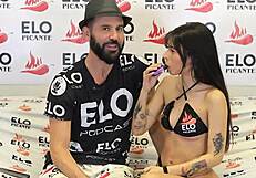 Cute Colombian Petite Mells Blanco Accepts Bon Bon Bum Challenge In Interview