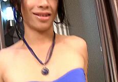 Ladyboy Nin, The Asian Shemale, Gets Roughly Dildoed And Fingered Hard!