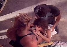 Ashlyn Gere tag teamed in threeway classic porn scene