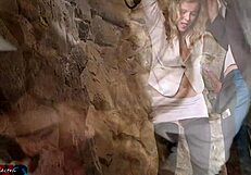 Erin Electra gets fucked in a dungeon with handcuffs and creampie