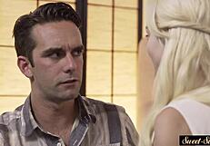 Stepsister doggystyled and sprayed with cum