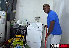 Cuckold Hubby Shares Wife with Black Worker