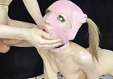 Wet rough facefuck with slaps, spits, and cum for thirsty whore nicolewet