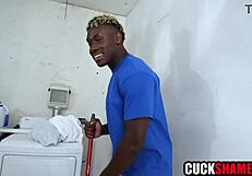 Cuckold Hubby Shares Wife with Black Worker