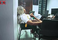 students teach head teacher intense pussy fucking