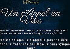 un appel en visio with french audio instructions