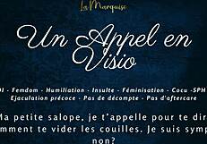 un appel en visio with french audio instructions