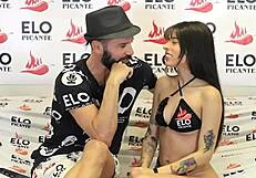 Cute Colombian Petite Mells Blanco Accepts Bon Bon Bum Challenge In Interview